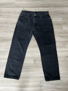 Levis 505 Men's Black Straight-Leg Jeans